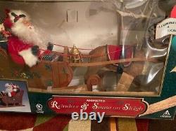 Holiday Creations Animated Reindeer & Santa On Sleigh withOriginal Box
