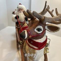 Holiday Creations Animated Reindeer & Santa On Sleigh withOriginal Box
