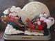 Holiday Creations Santa Reindeer Sleigh Moon Animated Rare Vtg Moving Decoration