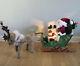 Holiday Living Animated Santa In Sleigh With Reindeer Santa's Best Over 40 Long
