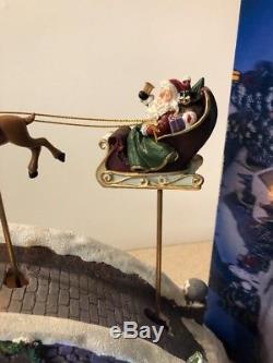 Holiday Living Christmas Noni House Santa Sleigh Reindeer Animated Village Scene