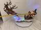 Holiday Time Santa And Sleigh Reindeer Figurine