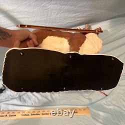 Holiday creations reindeer Santa sleigh animated large home decor WORKS