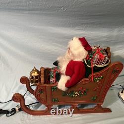 Holiday creations reindeer Santa sleigh animated large home decor WORKS