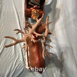 Holiday creations reindeer Santa sleigh animated large home decor WORKS