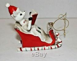 Holt Howard Ornament Reindeer Sleigh 1959 Japan very rare piece (missing Santa)