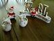 Holt Howard Santa Reindeer And Sleigh, Bonus Matching Santa Noel Candle Holder