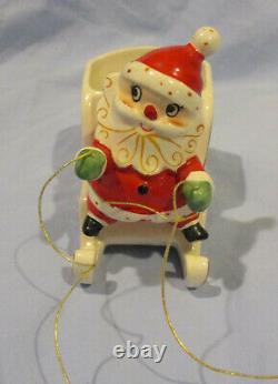 Holt Howard Santa With Sled & Reindeer Candle Holder -1959/1960