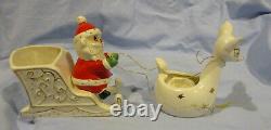 Holt Howard Santa With Sled & Reindeer Candle Holder -1959/1960