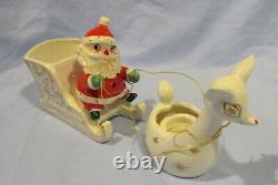 Holt Howard Santa With Sled & Reindeer Candle Holder -1959/1960