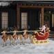 Home Depot 9 Ft Giant-sized Led Santa's Sleigh With Reindeer Holiday New In-hand
