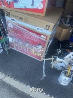 Home Depot 9 ft Giant-Sized LED Santa's Sleigh with Reindeer Holiday NEW IN-HAND