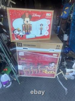 Home Depot 9 ft Giant-Sized LED Santa's Sleigh with Reindeer Holiday NEW IN-HAND