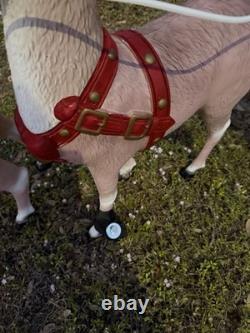 Home Depot 9 ft. Giant-Sized LED Santa's Sleigh with Reindeer Holiday USED 2025