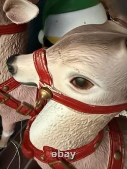 Home Depot 9 ft. Giant-Sized LED Santa's Sleigh with Reindeer Holiday USED 2025