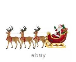 Home Depot 9 ft Giant Sized LED Santas Sleigh with Reindeer Holiday