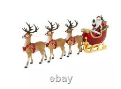 Home Depot 9 ft Giant Sized LED Santas Sleigh with Reindeer Holiday