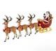 Home Depot 9 Ft Giant Sized Led Santas Sleigh With Reindeer Holiday 2025 Nib