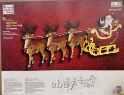 Home Depot 9 ft Giant Sized LED Santas Sleigh with Reindeer Holiday 2025 New