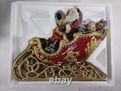 Home Interiors Porcelain Santa Sleigh 13 & Reindeer 11 2 Pc. 58118 58117 w Box