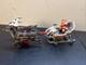 Hubley Style Cast Iron Santa Claus Sleigh & Reindeer Christmas Decoration