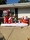 Huge Santa & Sleigh W Reindeer Fight Control Airblown Lighted Yard Inflatable