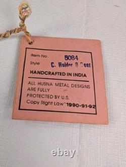 Husna Imports Large Metal Christmas Candelabra Sculpture Santa Sleigh Reindeer