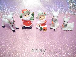 I? EX Vtg Napco Christmas Miniature SANTA SLEIGH REINDEER WREATH? VHTF