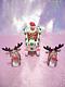I? Vtg Christmas Santa & Reindeer Sleigh Figurine U Want Adorable This Is It
