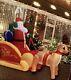 Inflatable Santa Claus In Sleigh With 2 Reindeer Size 7.5 Ft Height. New, In Box