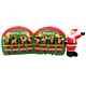 Inflatable Santa Reindeer Christmas Decor Sleigh Lighted Airblown Outdoor Gemmy
