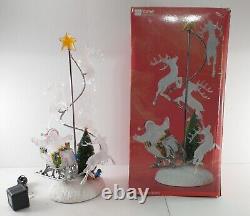 JC Penney SANTA'S SLEIGH & REINDEER Light-Up Color Change Christmas Decoration