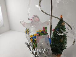 JC Penney SANTA'S SLEIGH & REINDEER Light-Up Color Change Christmas Decoration