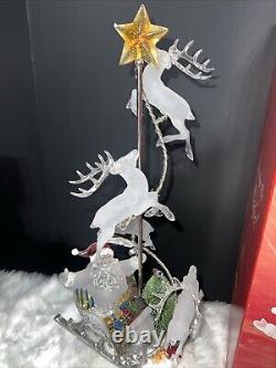 JC Penney SANTA'S SLEIGH & REINDEER Light-Up Color Change Christmas Decoration
