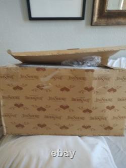 JIM SHORE Delivering Joy Santa Sleigh And 3 Dash Away Reindeer Figurines