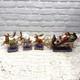 Jim Shore 2004 Santa Sleigh Delivering Joy & The 3 Dash Away Reindeer