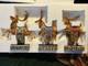 Jim Shore 2004 Santa Sleigh Delivering Joy & The 3 Dash Away Reindeer