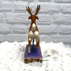 Jim Shore 2004 Santa Sleigh Delivering Joy & the 3 Dash Away Reindeer