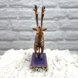 Jim Shore 2004 Santa Sleigh Delivering Joy & the 3 Dash Away Reindeer