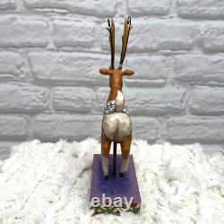 Jim Shore 2004 Santa Sleigh Delivering Joy & the 3 Dash Away Reindeer