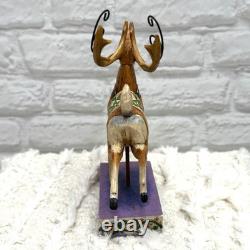 Jim Shore 2004 Santa Sleigh Delivering Joy & the 3 Dash Away Reindeer