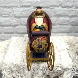 Jim Shore 2004 Santa Sleigh Delivering Joy & the 3 Dash Away Reindeer