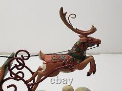 Jim Shore 4017630 Magic Takes Flight Santas Sleigh & Reindeer With Toys Music Box