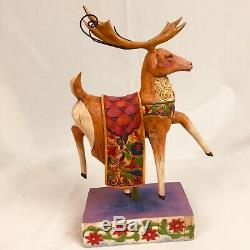 Jim Shore Delivering Joy Santa in Sleigh & Dash Away Reindeer 3pc Set