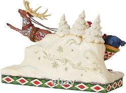 Jim Shore HERE COMES SANTA! SANTA ON SLEIGH WITH REINDEER 6006635 NEW
