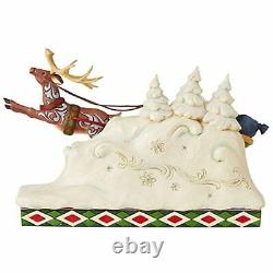 Jim Shore Heartwood Creek Christmas Santa Claus on Sleigh with Reindeer 6006635