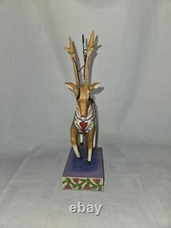 Jim Shore Heartwood Creek DELIVERING JOY Santa & Sleigh + 2 DASH AWAY Reindeer