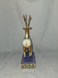 Jim Shore Heartwood Creek DELIVERING JOY Santa & Sleigh + 2 DASH AWAY Reindeer