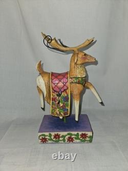 Jim Shore Heartwood Creek DELIVERING JOY Santa & Sleigh + 2 DASH AWAY Reindeer