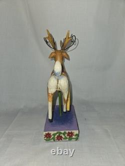 Jim Shore Heartwood Creek DELIVERING JOY Santa & Sleigh + 2 DASH AWAY Reindeer
